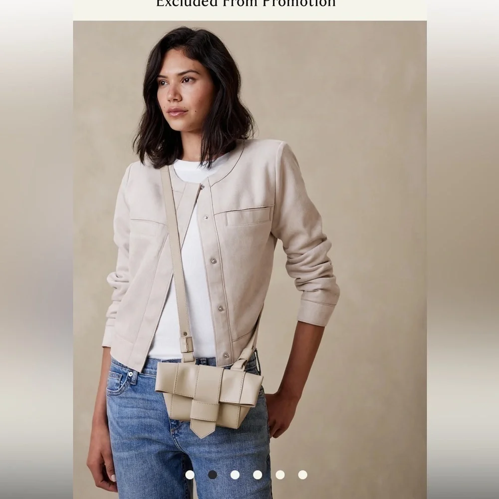 New - Banana Republic all leather mini crossbody - Picture 2 of 9